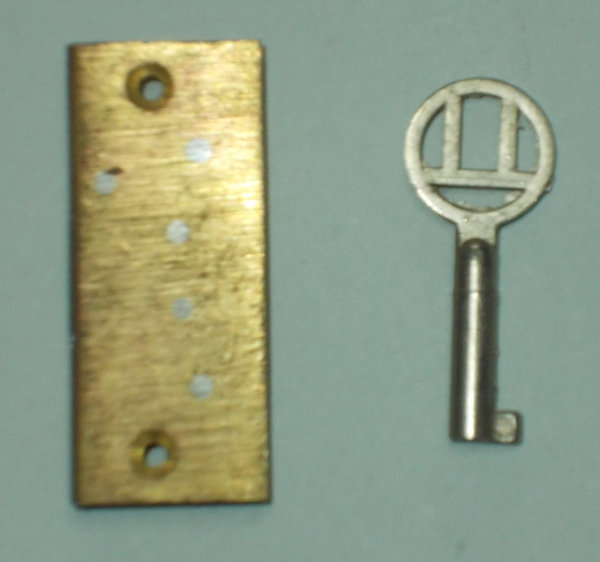 Hochwertiges kleines Einlassschloss 10 mm Dornmaß, DIN links